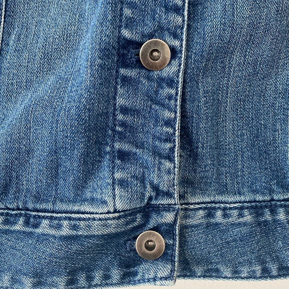 J. Jill Blue Cotton Denim Jacket 2X Preppy Boho Western Versatile Coastal - Picture 9 of 16